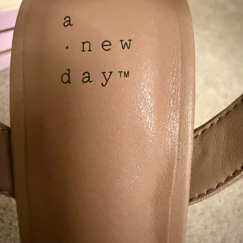 a .new day - Women’s size 6.5 Elegant Beige Rhinestone Slingback Heels - Picture 5 of 5